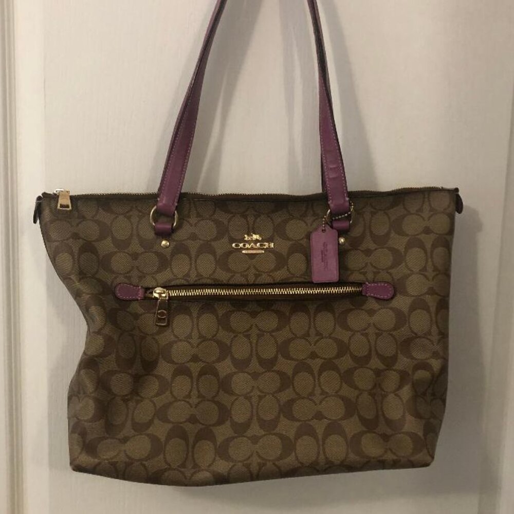 Coach Tote Bag - Tan and Pink - $50.00